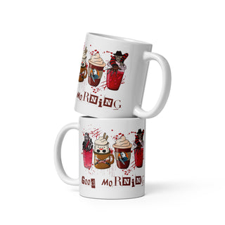 Good Morning White glossy mug