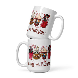 Good Morning White glossy mug