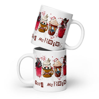 Good Morning White glossy mug