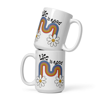 Life Is Good White glossy mug